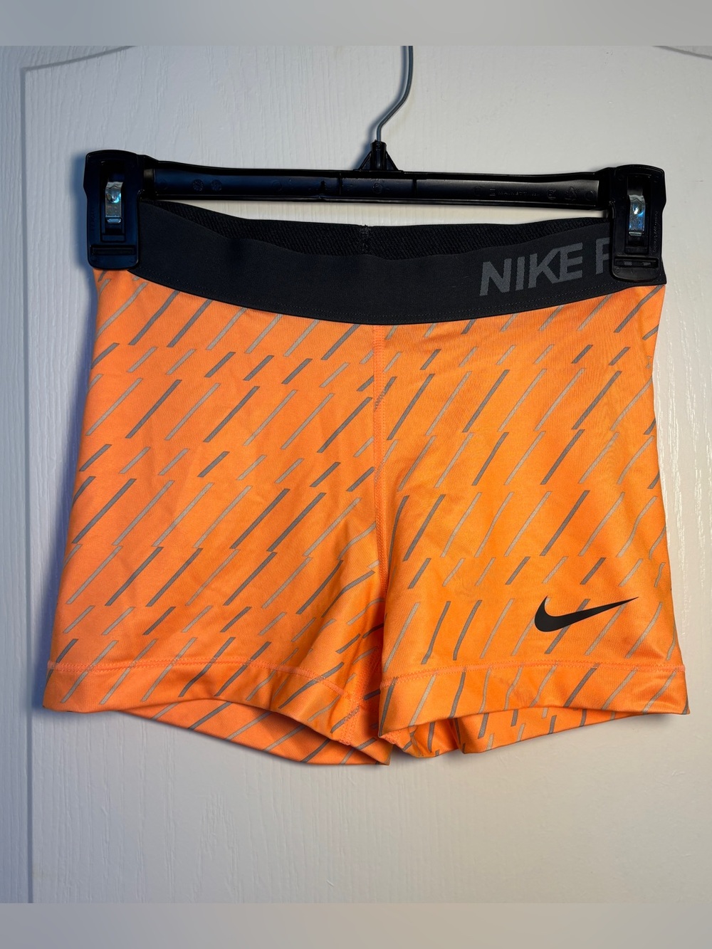 Nike Pro Light Pink Performance Shorts with Black Waistband